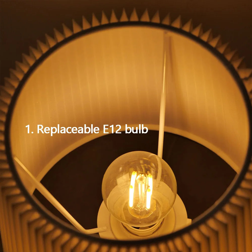 Tivora Noirette Pleat Lamp