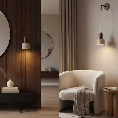 Tivora Pumous Wabi Sabi Natural Stone Wall Lamp