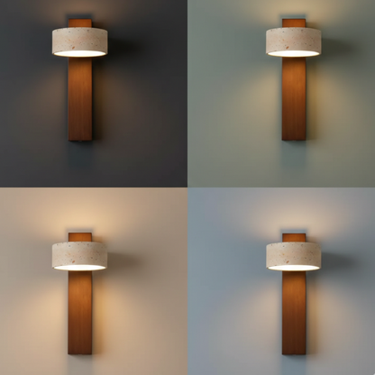 Tivora Cream Style Stone Wall Lamp with Pull Switch