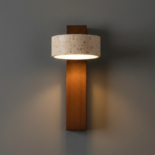 Tivora Cream Style Stone Wall Lamp with Pull Switch