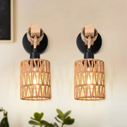 Tivora Luma Rattan Wall Sconce