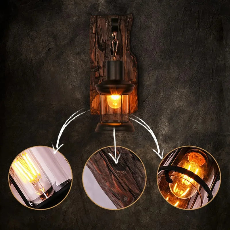 Tivora Forgewood Industrial Wall Sconce